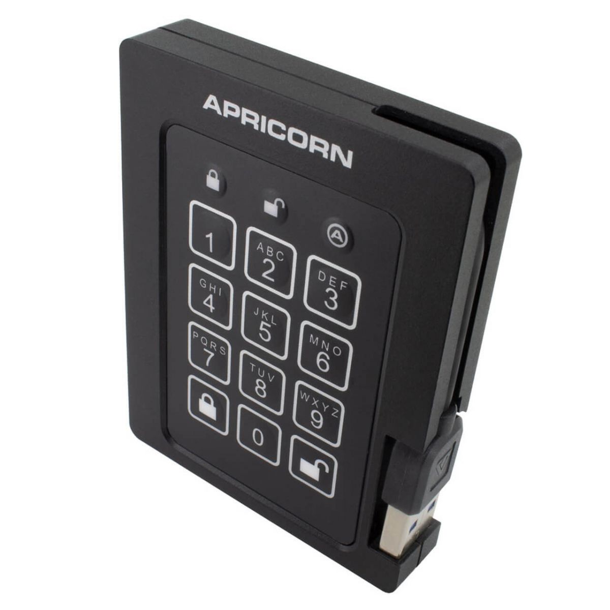 apricorn padlock beveiligde ssd 4tb