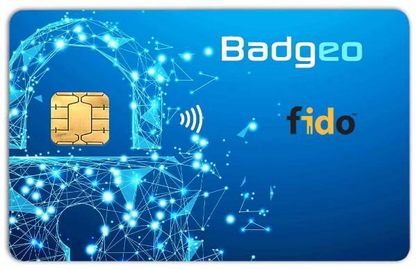 badgeo fido2 smart card for fido2 and fido u2f