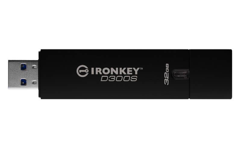 ironkey d300s 32gb usbstick met wachtwoord