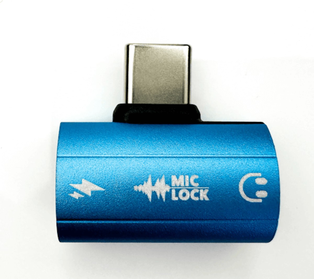 Mic-Lock USB-C Microfoon Blocker SoundPass & Veilige Oplader - Blauw